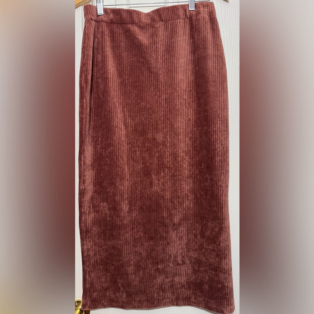 Free People midi corduroy skirt